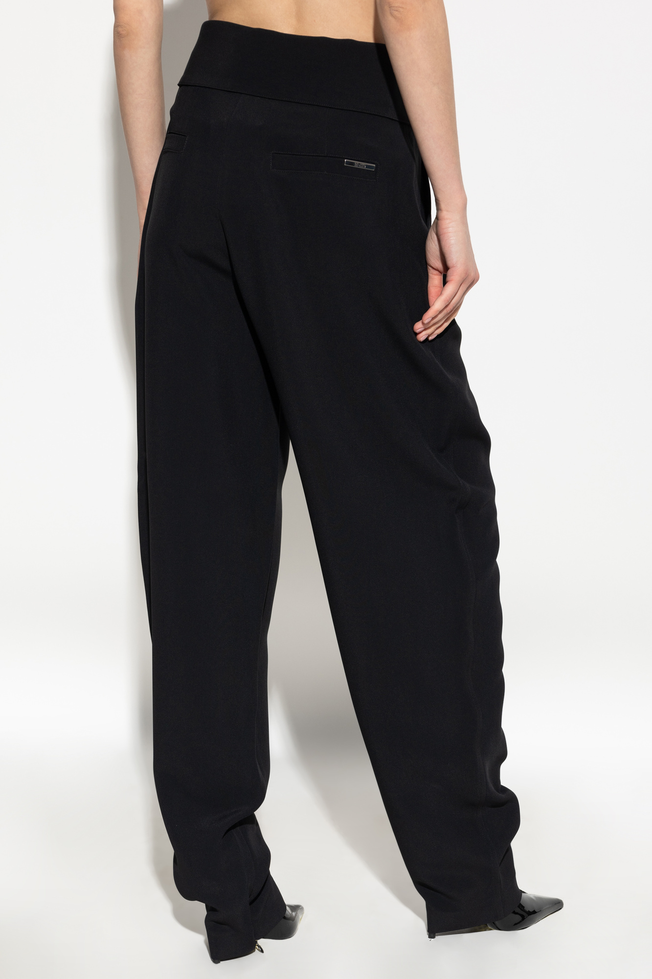 パンツ The Attico Tailored High-Waisted Trousers With Cross-Back The Attico Tailored High-Waisted Trousers With Cross-Back